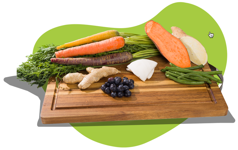 Veggie dog food toppers